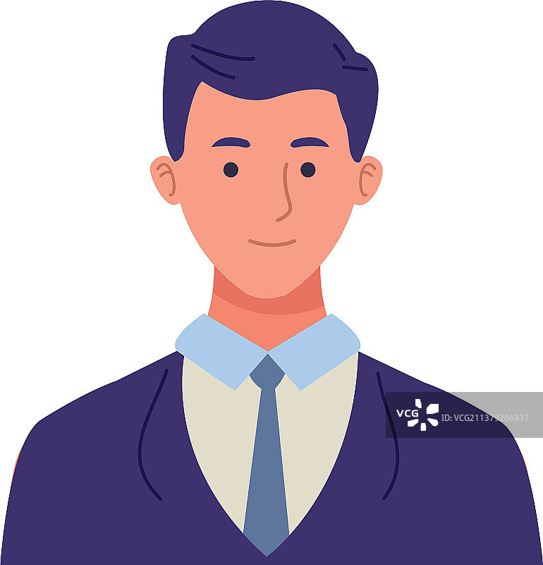 微笑的商务人士卡通图片素材