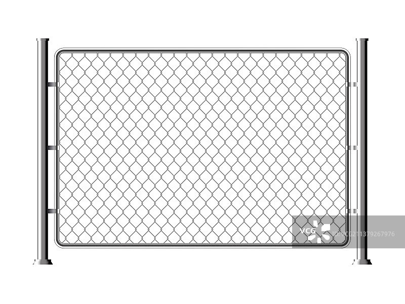 金属链网钢丝网栅栏图片素材