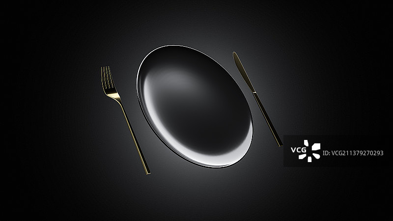 刀叉餐具组合图片素材