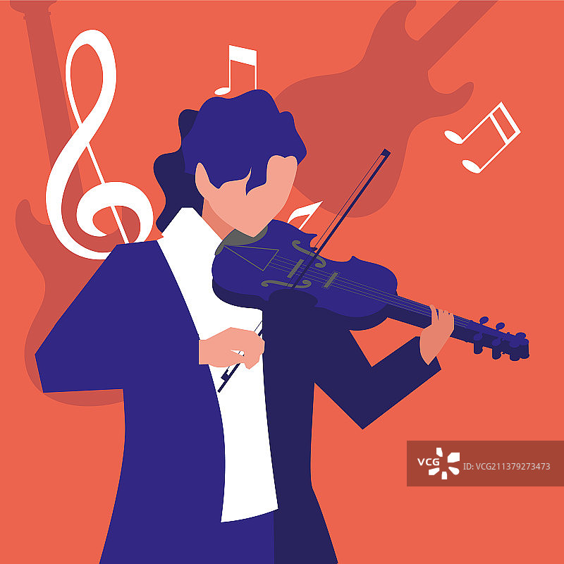 音乐家演奏小提琴图片素材
