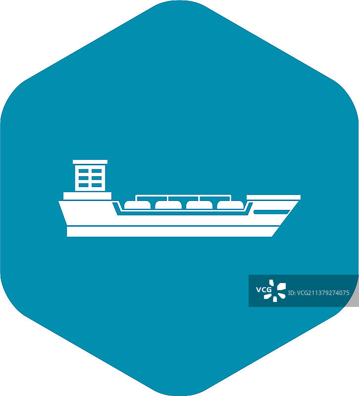 油轮船图标简约风格图片素材