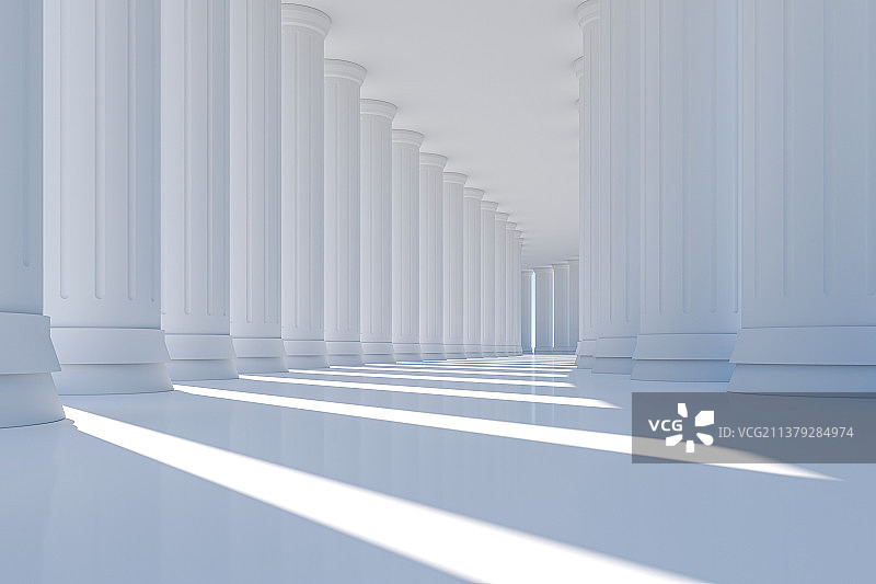 3D现代建筑内部结构空间图片素材
