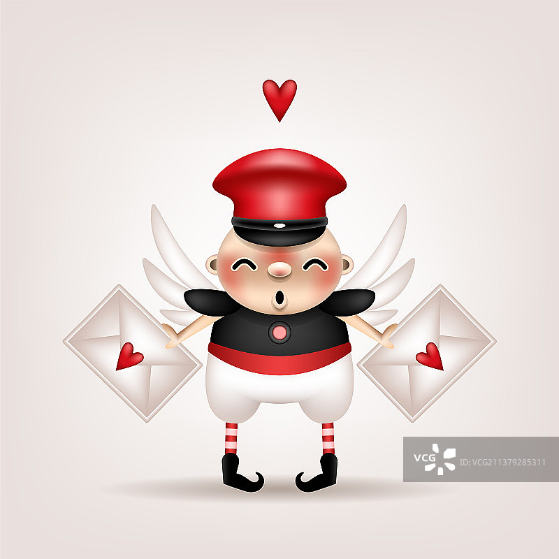 眯着眼睛拿信的男孩图片素材