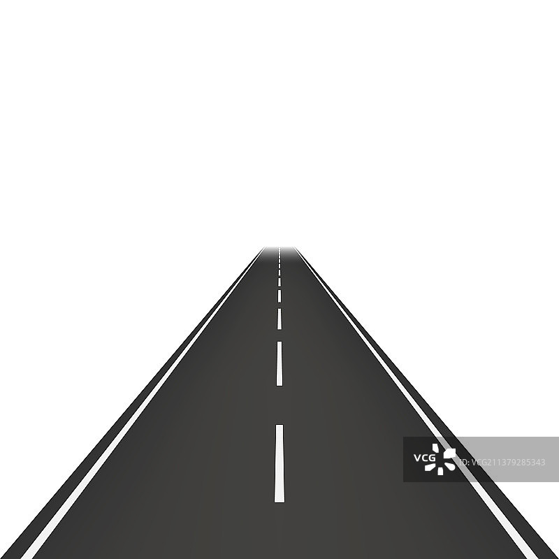 透明背景上的笔直道路图片素材