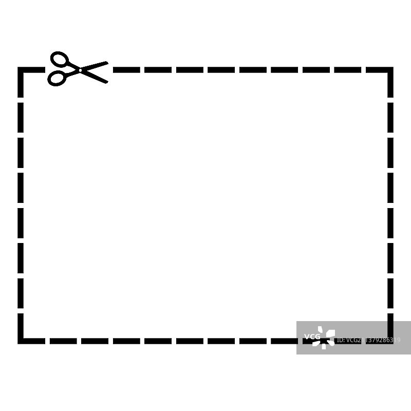 用剪刀剪裁的优惠券图片素材