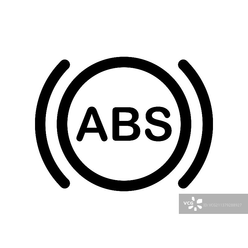 ABS汽车仪表盘指示器图标图片素材