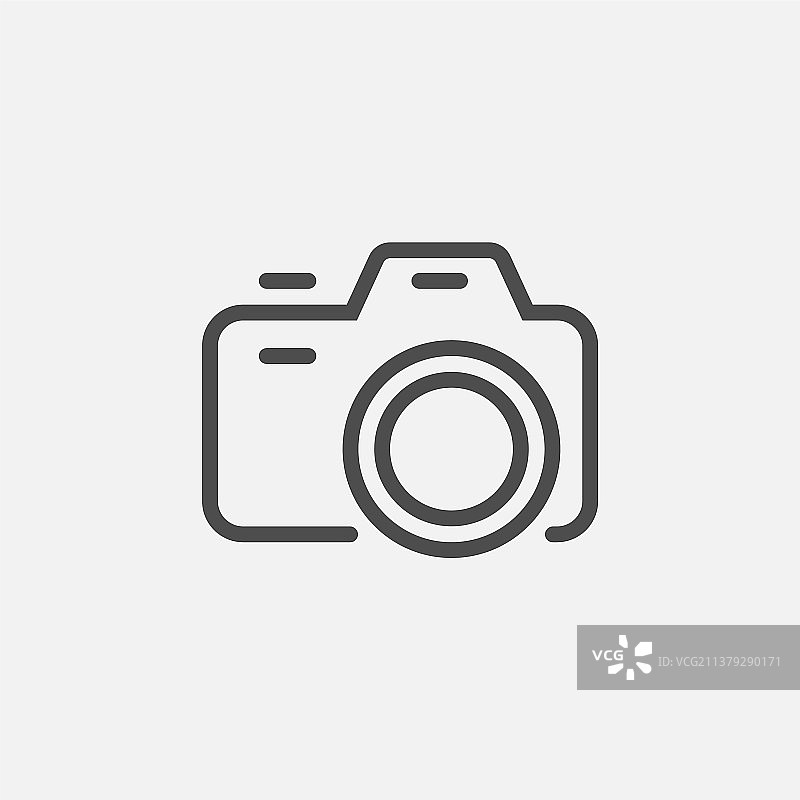 白色背景上的相机图标图片素材