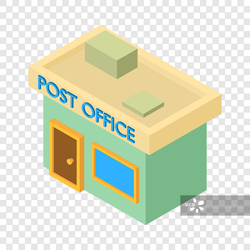 邮局图标2.5D风格图片素材