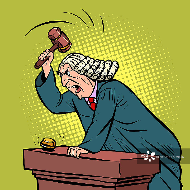 法官在法庭上进行裁决图片素材