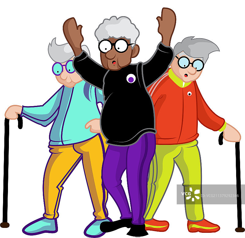 穿运动衫的老年人成人行走图片素材