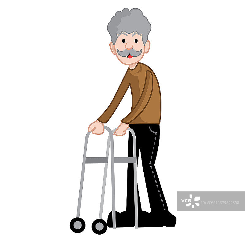 穿着运动衫的老年人图片素材