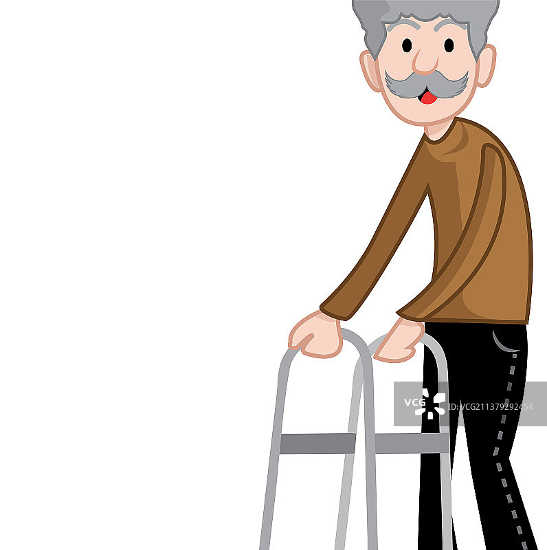 穿着运动衫的老年人图片素材