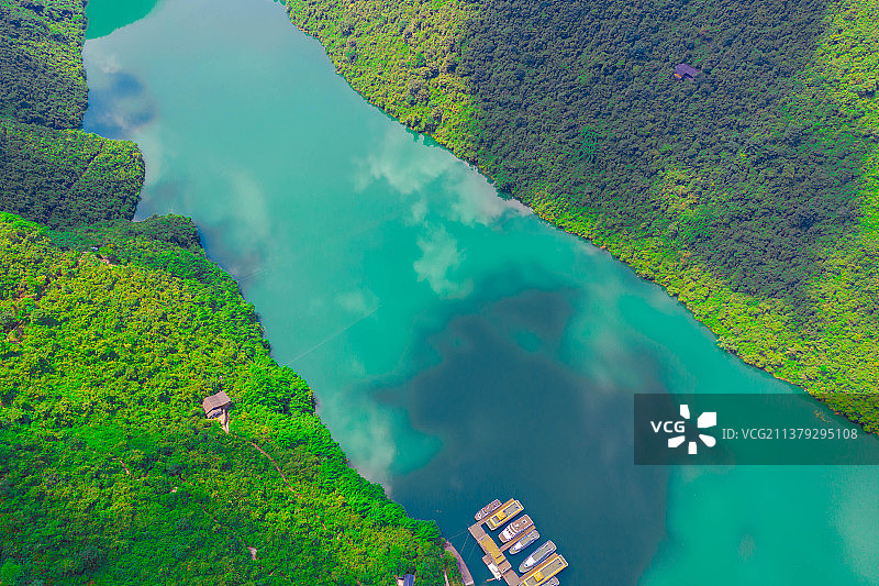 重庆芙蓉江航拍景色图片素材
