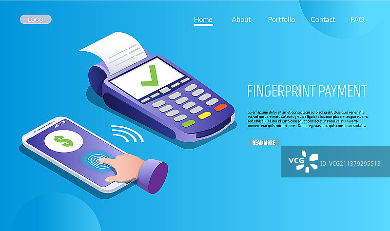 指纹支付网站登录页面图片素材