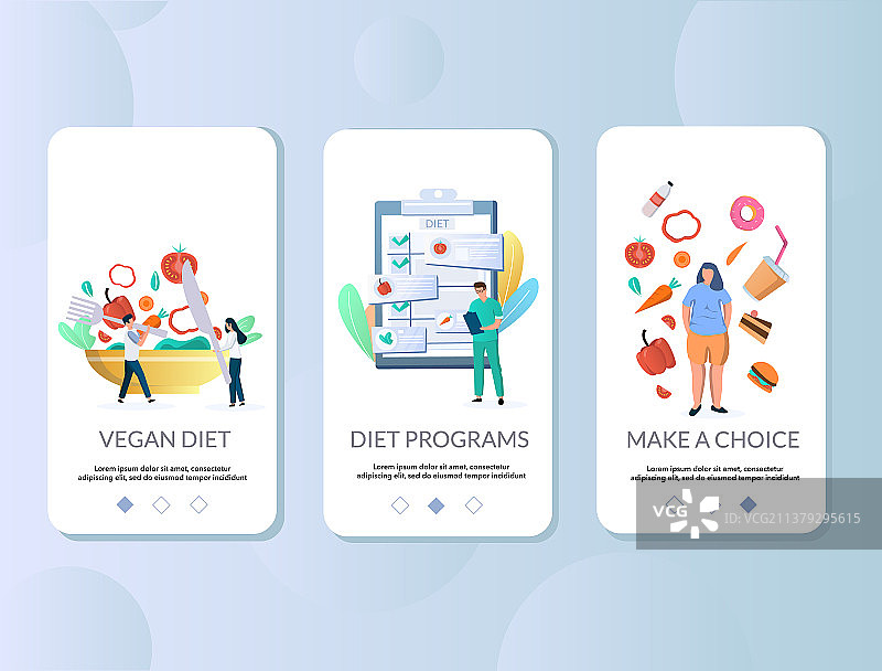 饮食手机App引导页模板图片素材