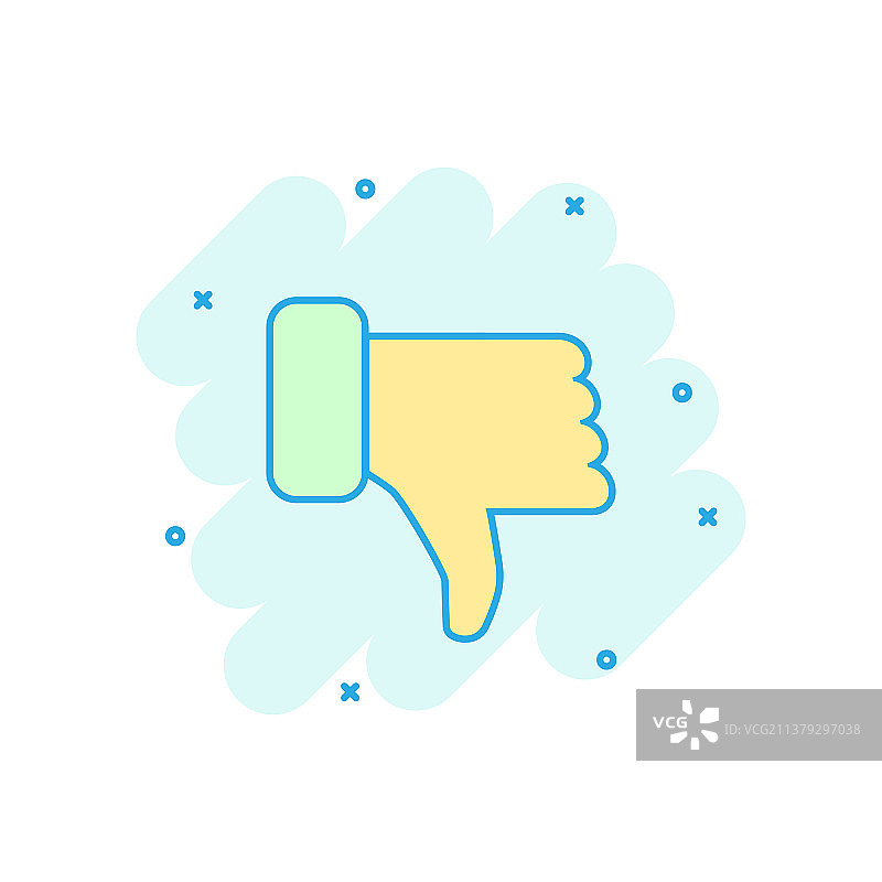 漫画风格的禁止标志图标图片素材