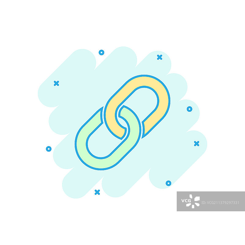 漫画风格的链条标志图标图片素材