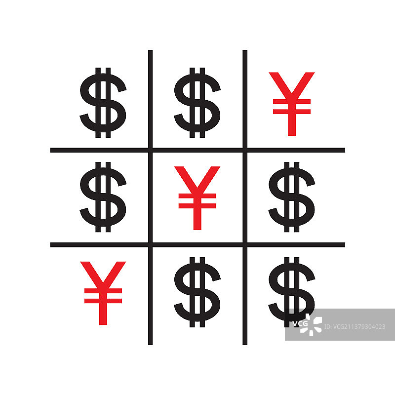 井字棋金钱概念图片素材