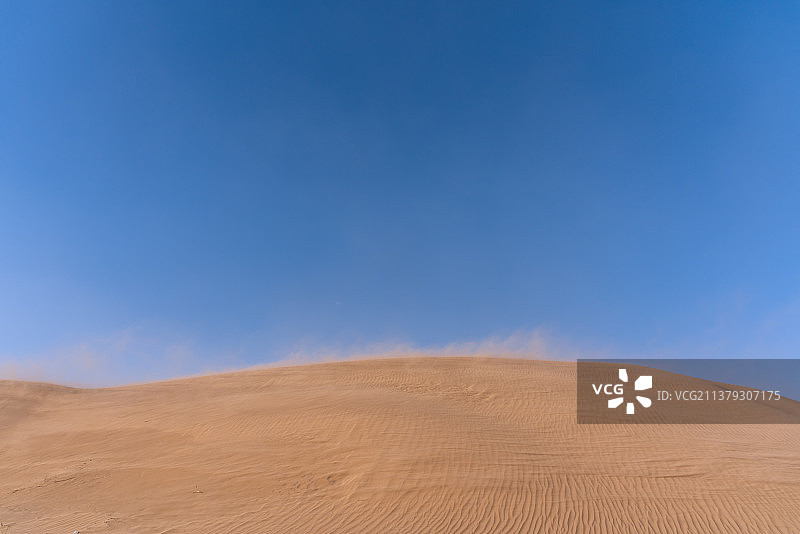 晴天中国内蒙古的沙漠和风沙图片素材