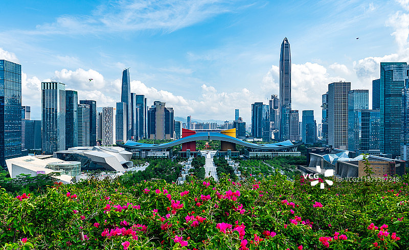 深圳城市中轴线图片素材