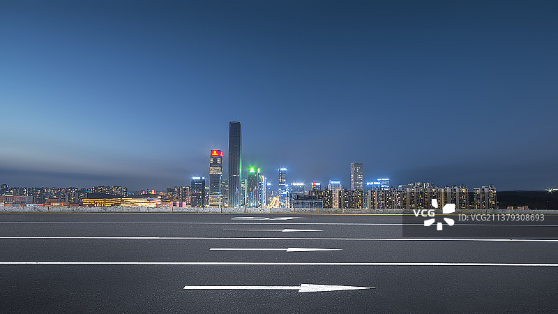 贵阳市观山湖区金融城道路素材图片素材