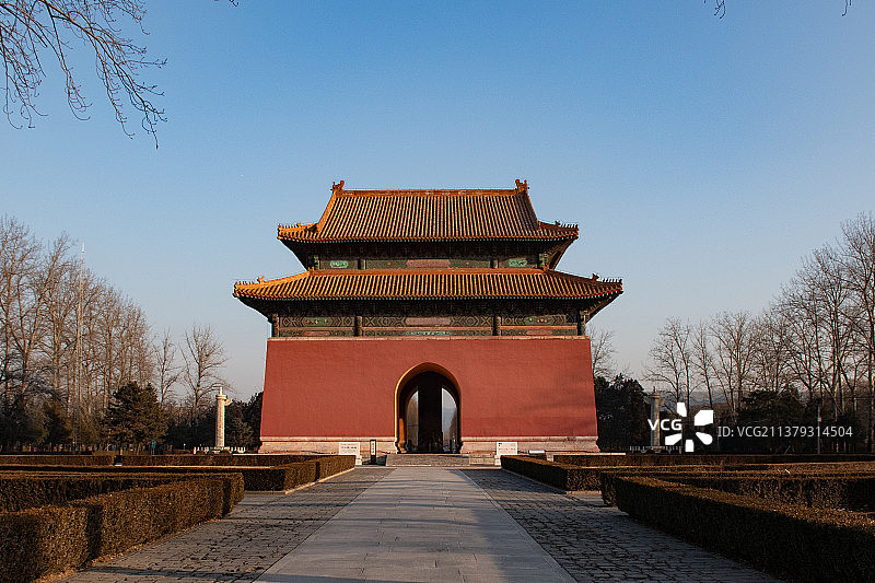 北京 十三陵 碑亭图片素材