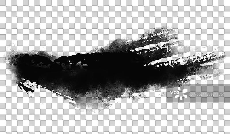 书法毛笔笔触水墨墨迹笔刷素材图片素材