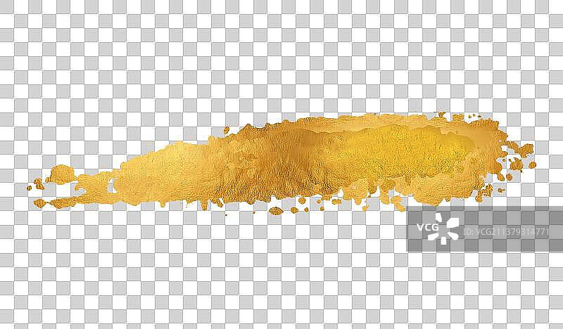 书法毛笔金色笔触水墨墨迹笔刷素材图片素材