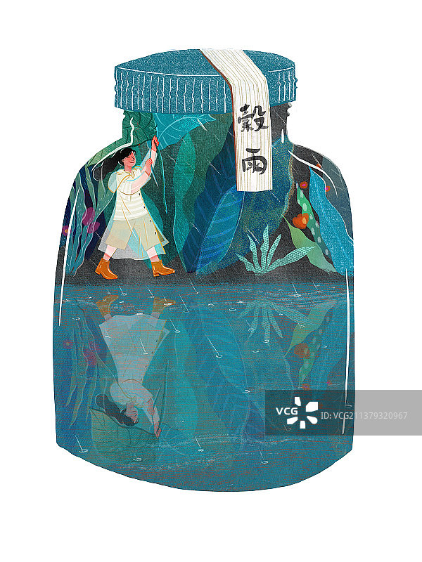 二十四节气插画系列-瓶子篇图片素材