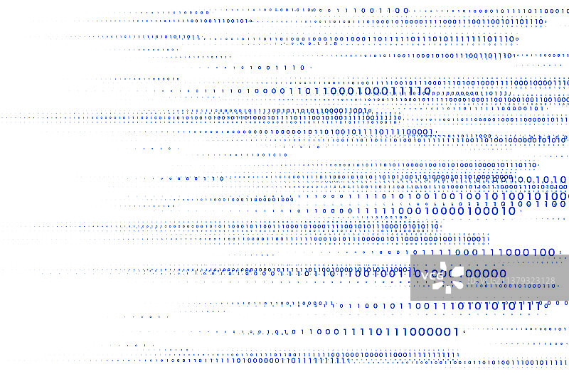 水平流动的二进制代码数字图片素材