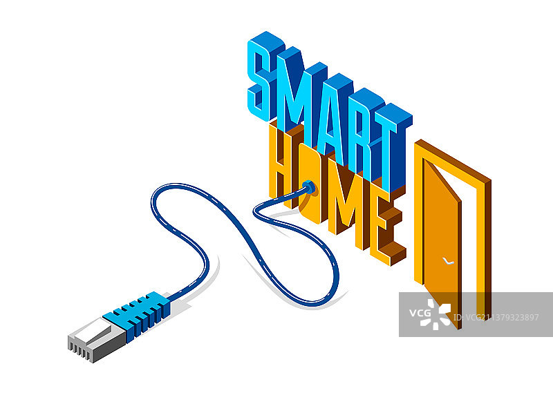 智能家居物联网概念电子现代住宅图片素材