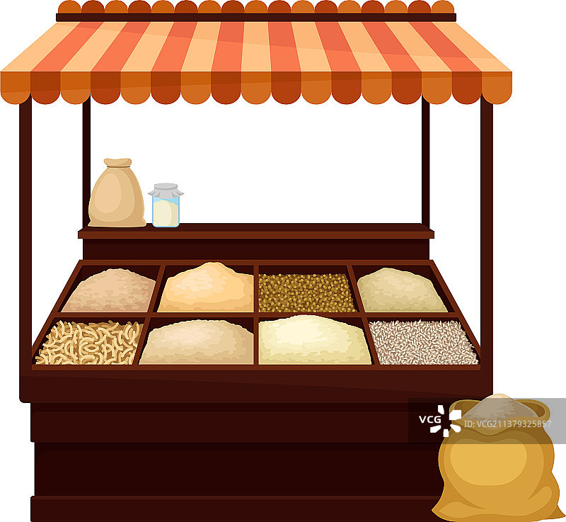 出售谷物的市场帐篷图片素材