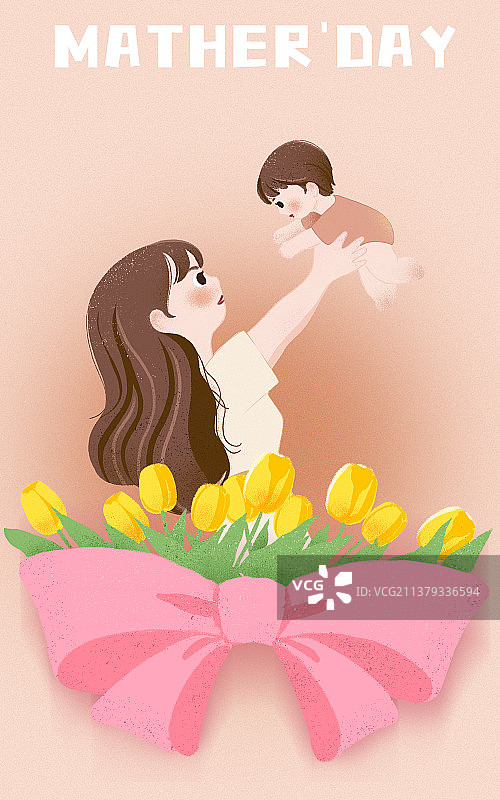 母亲节插画图片素材
