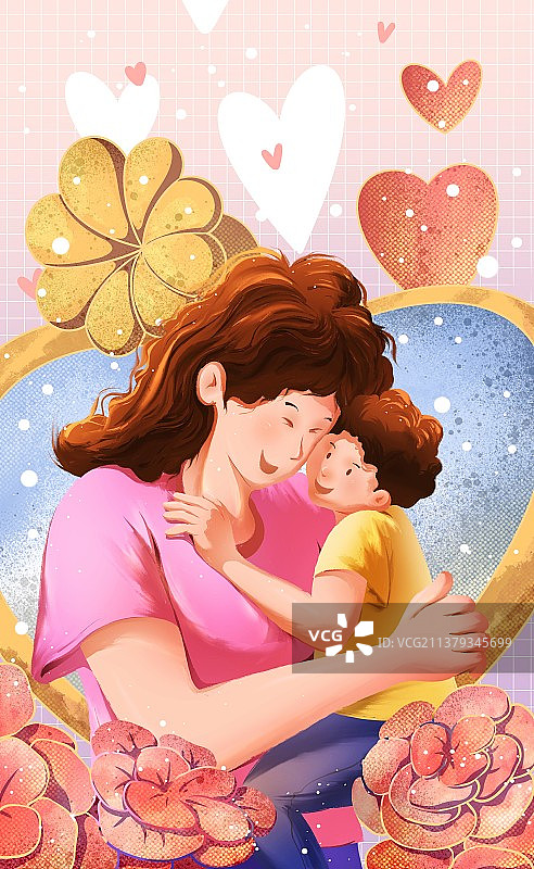 母亲节节日插画图片素材