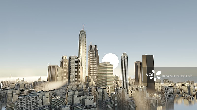 3d渲染城市景观图片素材