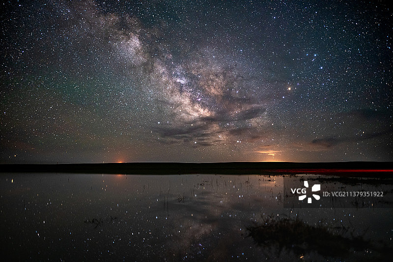 内蒙古草原星空图片素材