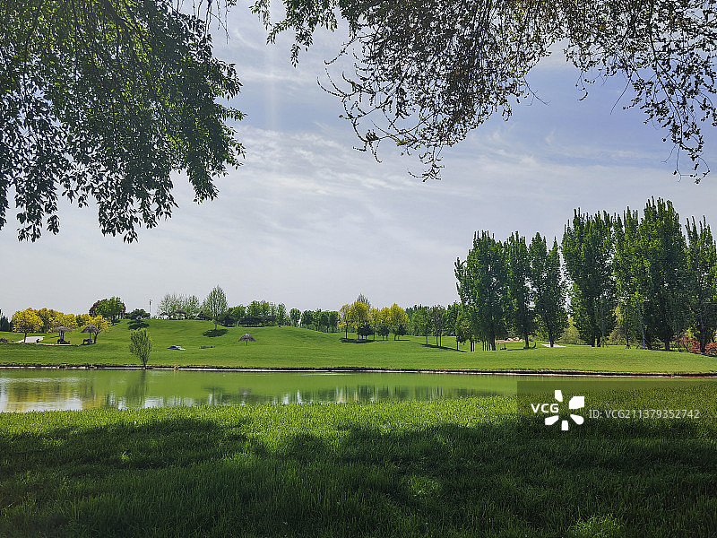 大兴公园春天景象图片素材