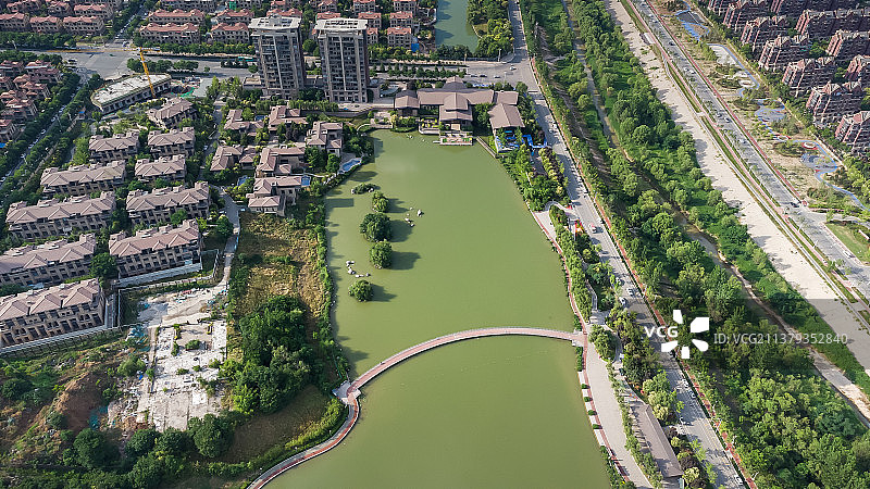 雁鸣湖航拍图片素材