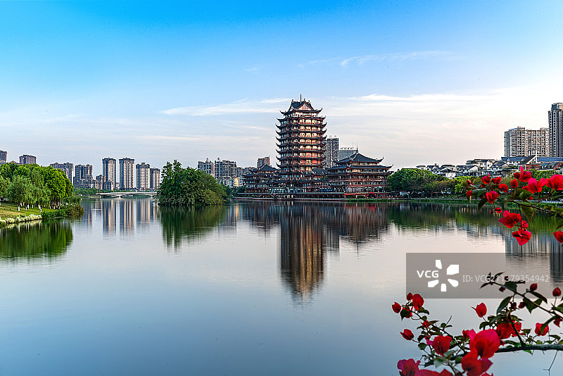 眉山城市建筑风光图片素材