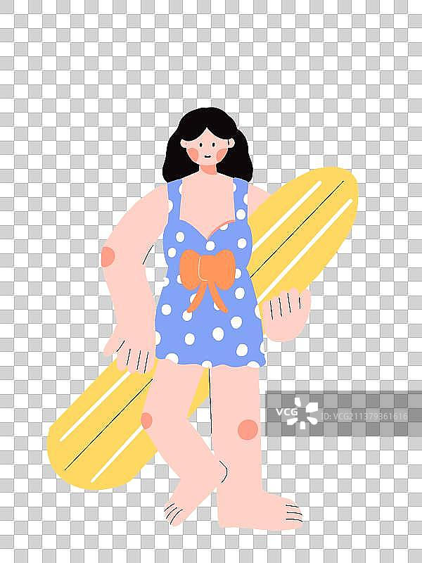 冲浪女孩泳衣派对图片素材