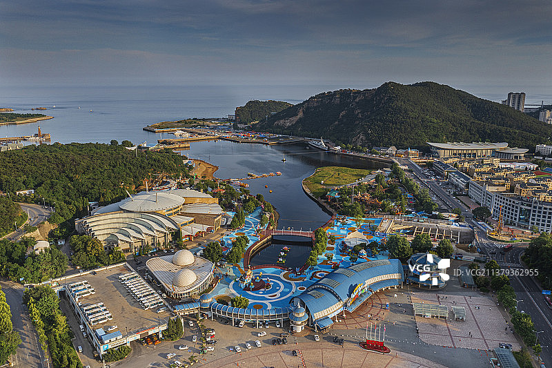 航拍大连老虎滩海洋公园图片素材