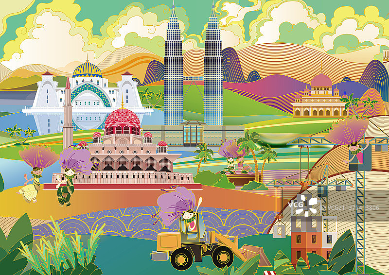 “一带一路”绘本图片素材