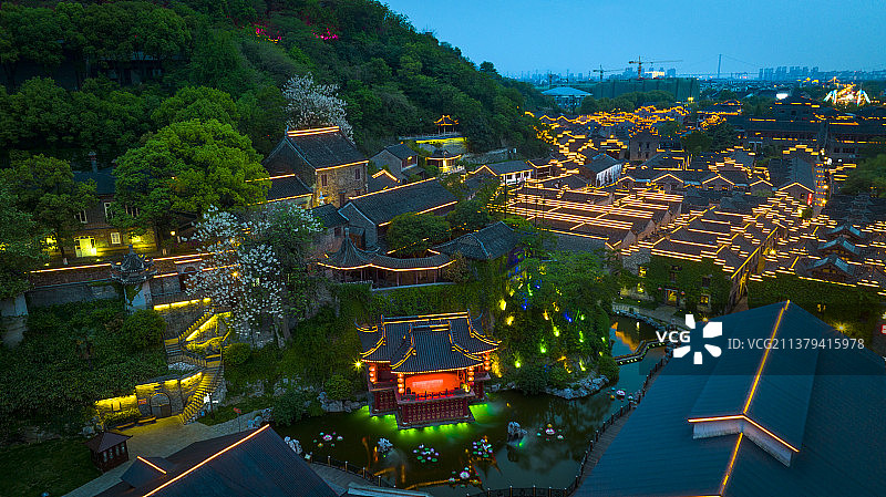 江苏镇江西津渡景区夜景图片素材