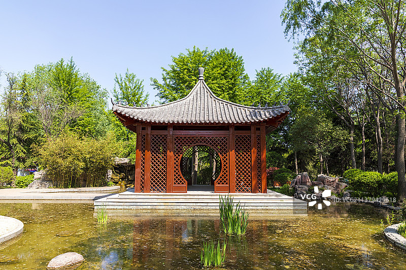 河南省郑州市绿博园夏天户外风光图片素材