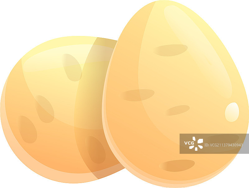 卡通风格的鸵鸟蛋图标图片素材