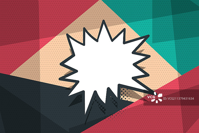 几何波普风漫画对话气泡图片素材