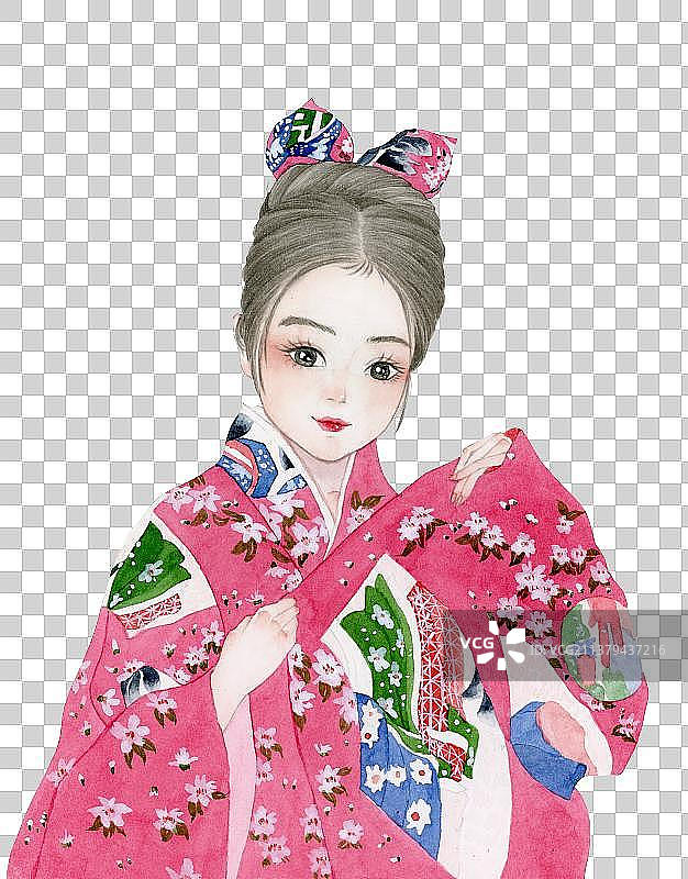 和服少女图片素材