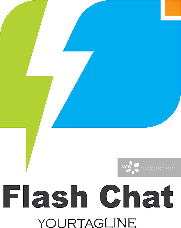 闪光聊天消息标志图标图片素材