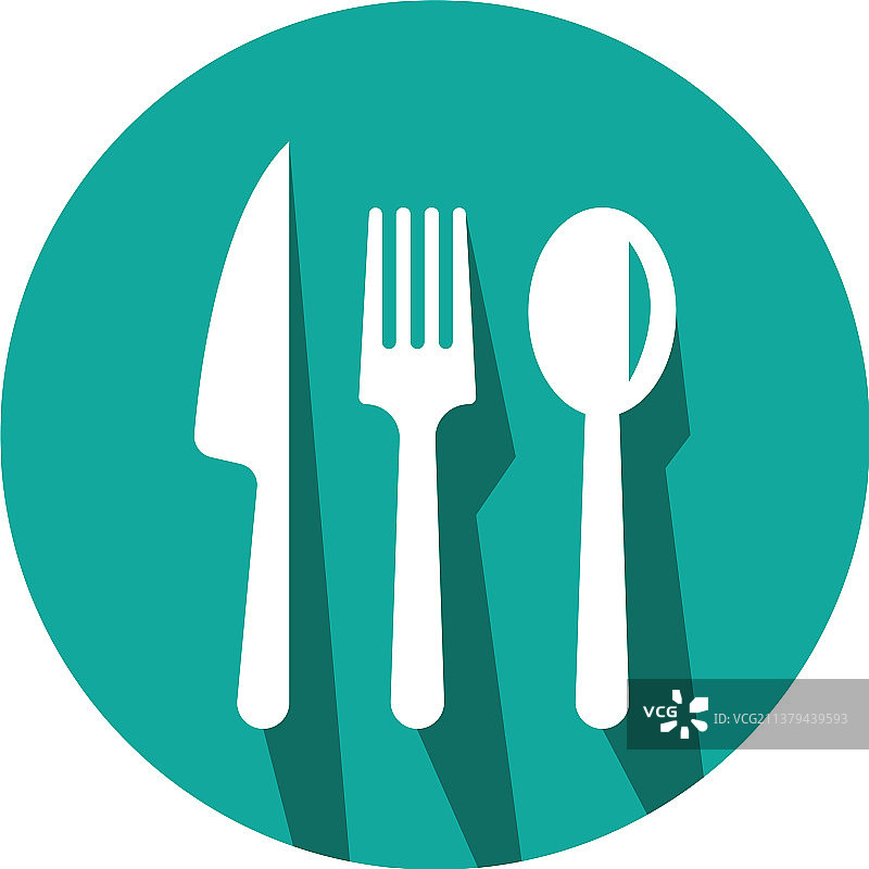 叉子、餐刀和勺子图标图片素材