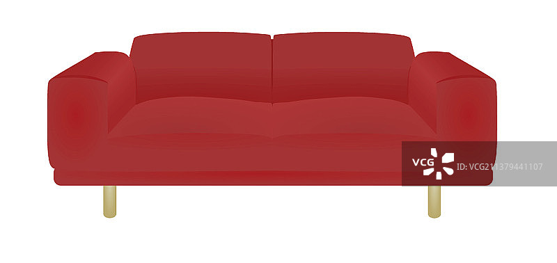 红色沙发床图片素材